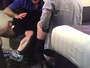 Mrs toodosex4u knees deep throating old stranger fucks her from behind wearing her stockings and hee